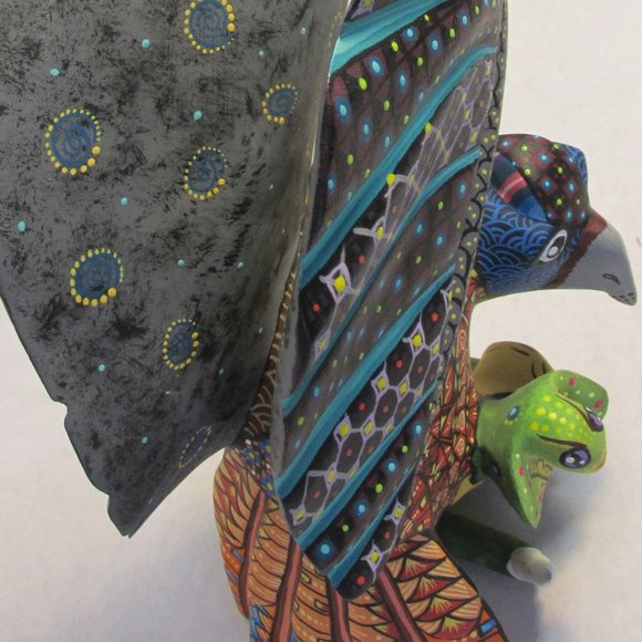 Eagle and Cobra Alebrije Hand Painted and Carved in Oaxaca, Mexico - Picture 11 of 13